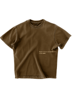 Trendy oversized brown T-shirt with bold graphic print – perfect streetwear for Gen Z in India, ideal for casual college and urban fashion looks
