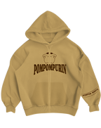 POMPOMPURIN - BEIGE OVERSIZED ZIP-UP HOODIE