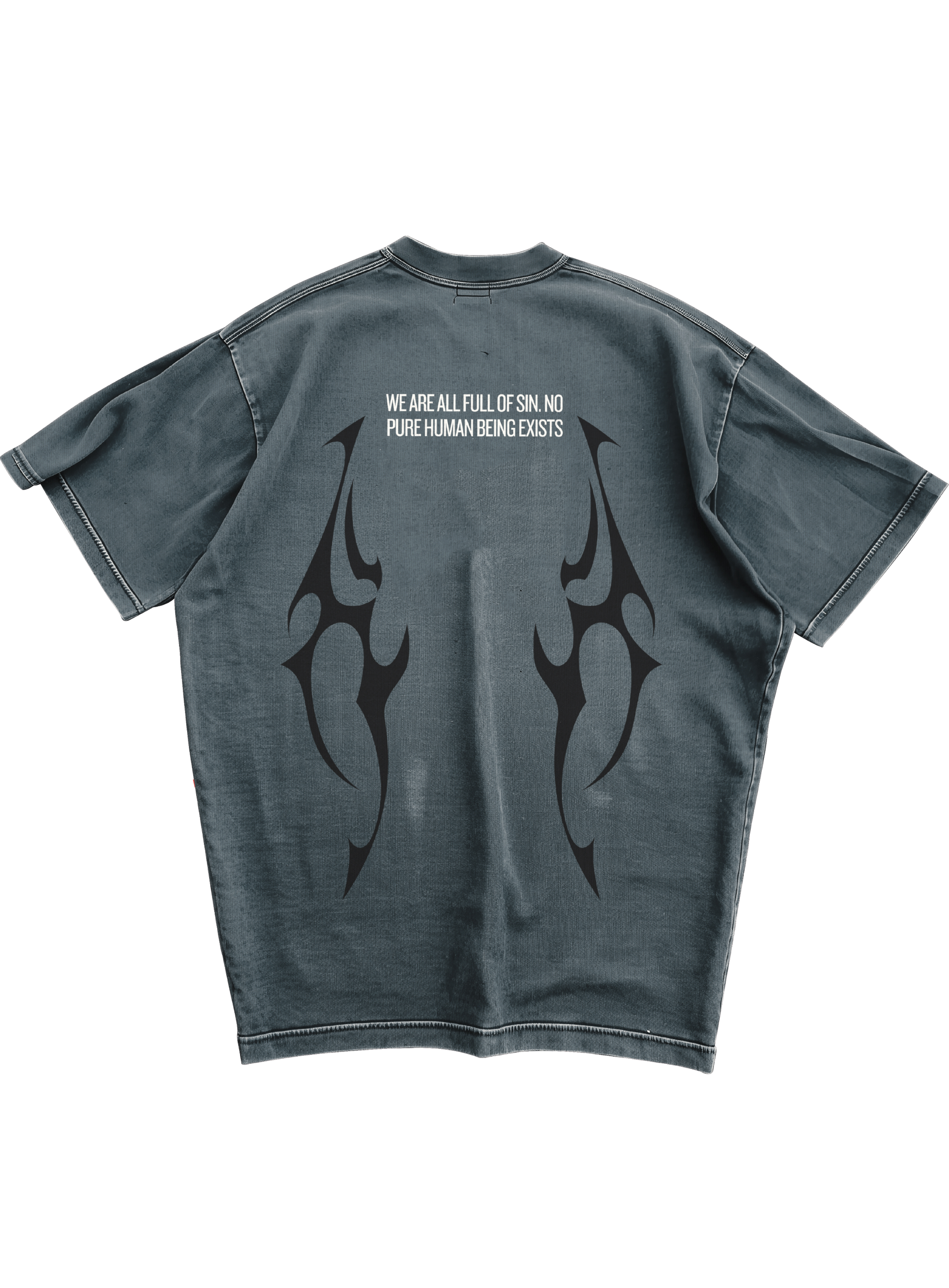 NARCISSIST -  GREY OVERSIZE TEE