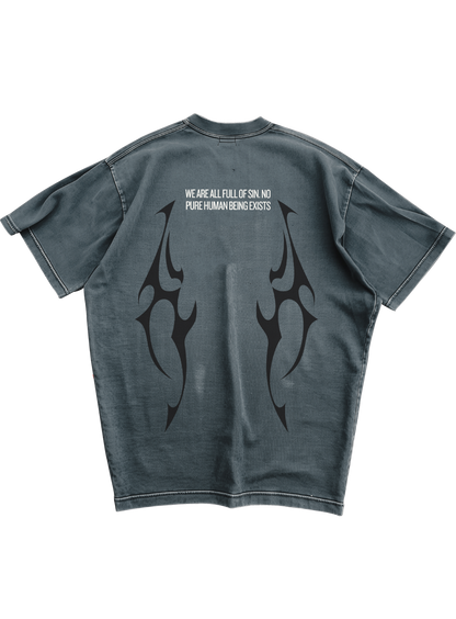 NARCISSIST -  GREY OVERSIZE TEE