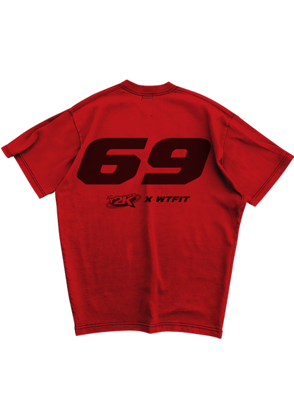 Y2K STARBOY - RED OVERSIZE TEE