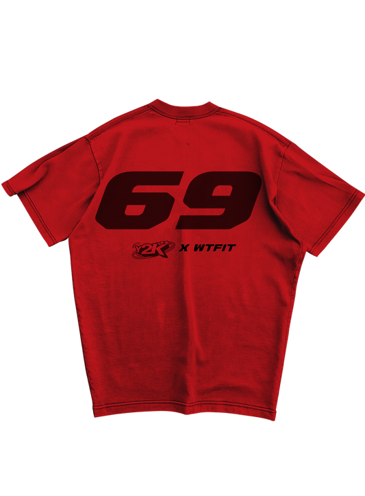 Y2K STARBOY - RED OVERSIZE TEE
