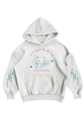 CINNAMOROLL - WHITE OVERSIZED HOODIE