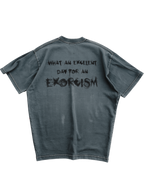 Trendy oversized grey T-shirt with bold graphic print – perfect streetwear for Gen Z in India, ideal for casual college and urban fashion looks