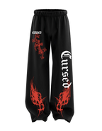 Black unisex cotton sweatpants with relaxed fit, elastic waistband, and side pockets  perfect for casual wear, gym, and loungewear in India, gothic , streetwear,streetstyle , menswear , women's wear