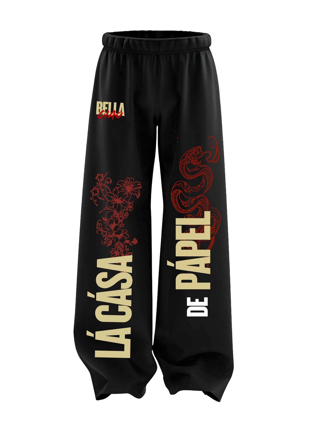 Black unisex cotton sweatpants with relaxed fit, elastic waistband, and side pockets  perfect for casual wear, gym, and loungewear in India, gothic , streetwear,streetstyle , menswear , women's wear, money heist, money heist sweatpants 