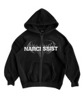 NARCISSIST - BLACK ZIP-UP HOODIE