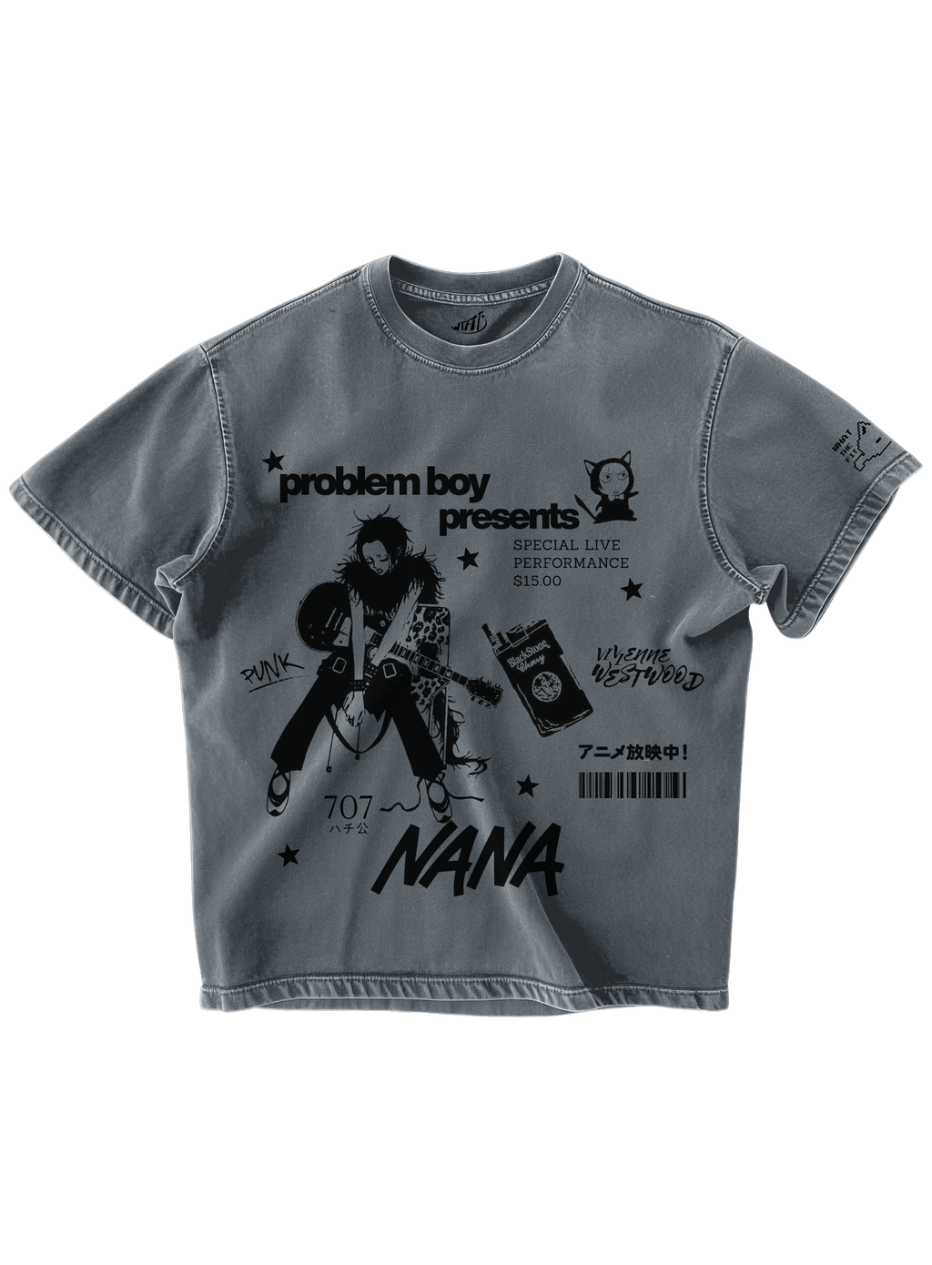 NANA OSAKI -  GREY OVERSIZE TEE