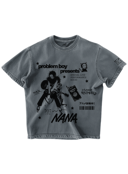 NANA OSAKI -  GREY OVERSIZE TEE