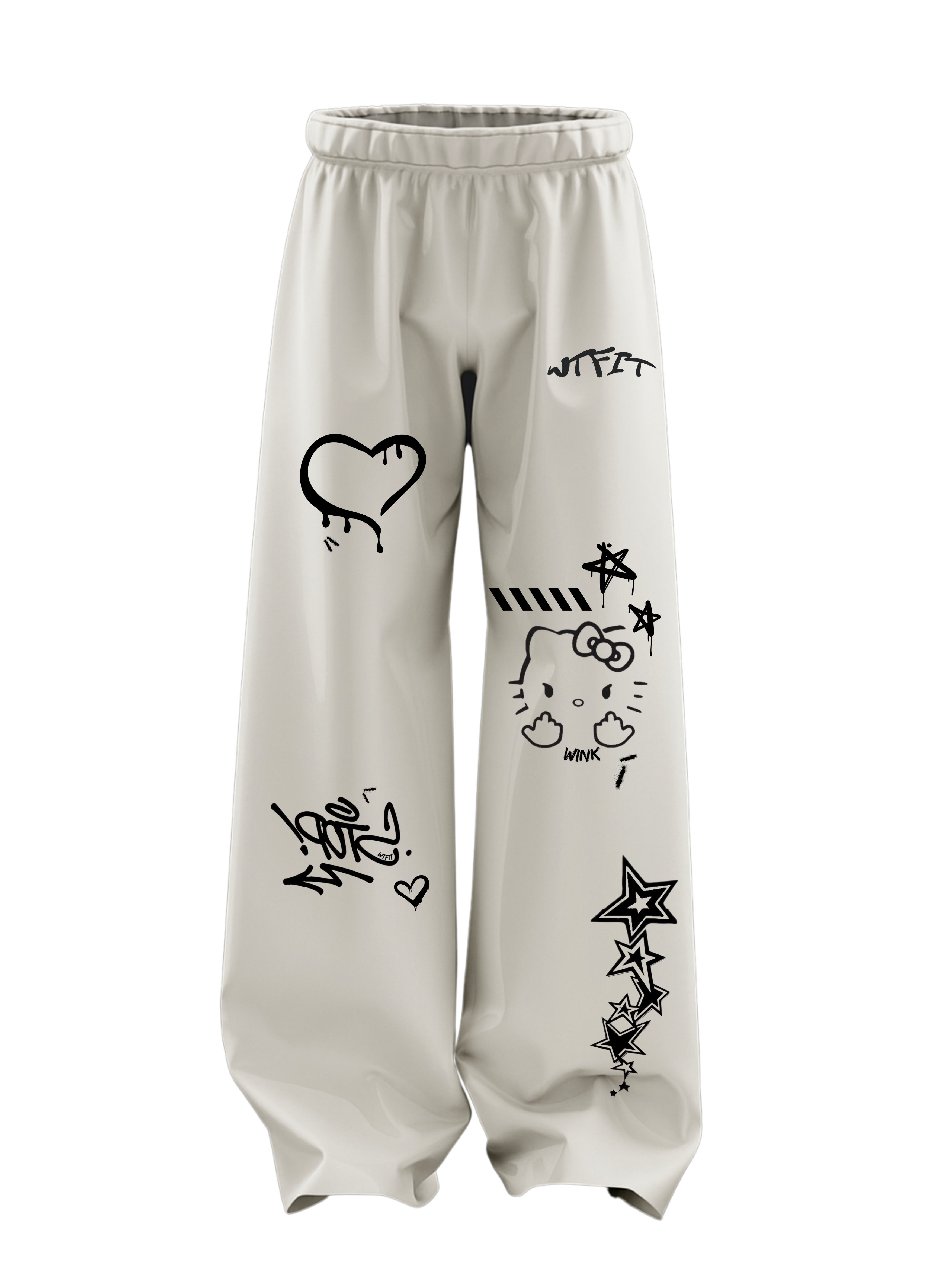 White unisex cotton sweatpants with relaxed fit, elastic waistband, and side pockets  perfect for casual wear, gym, and loungewear in India, gothic , streetwear,streetstyle , menswear , women's wear