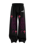 Black unisex cotton sweatpants with relaxed fit, elastic waistband, and side pockets perfect for casual wear, gym, and loungewear in India.
