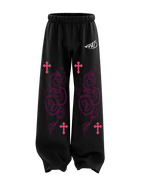 Black unisex cotton sweatpants with relaxed fit, elastic waistband, and side pockets perfect for casual wear, gym, and loungewear in India.