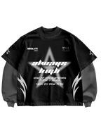 ALWAYS HIGH - BLACK/GREY FULL SLEEVES TEE