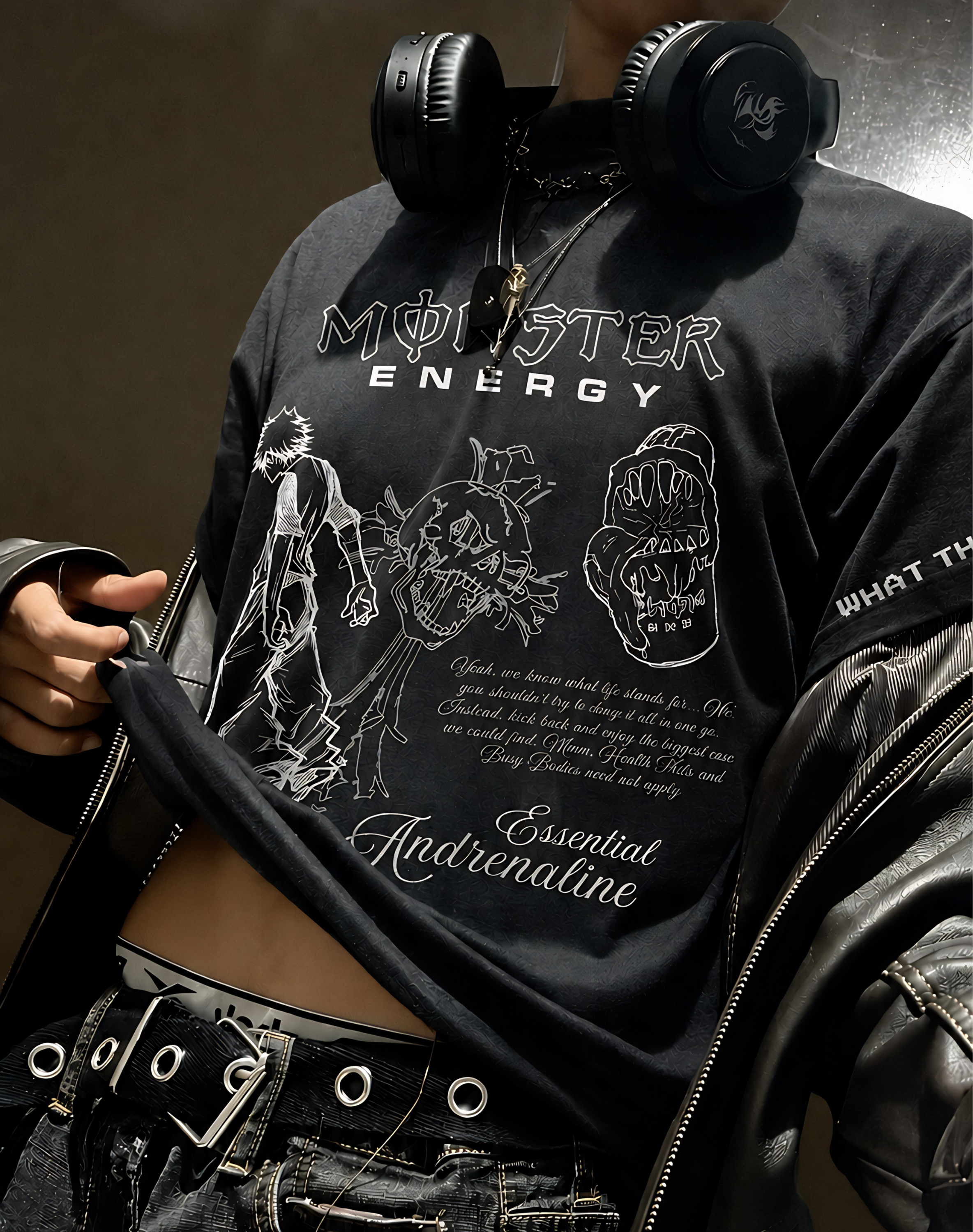 MONSTER ENERGY - BLACK OVERSIZE TEE