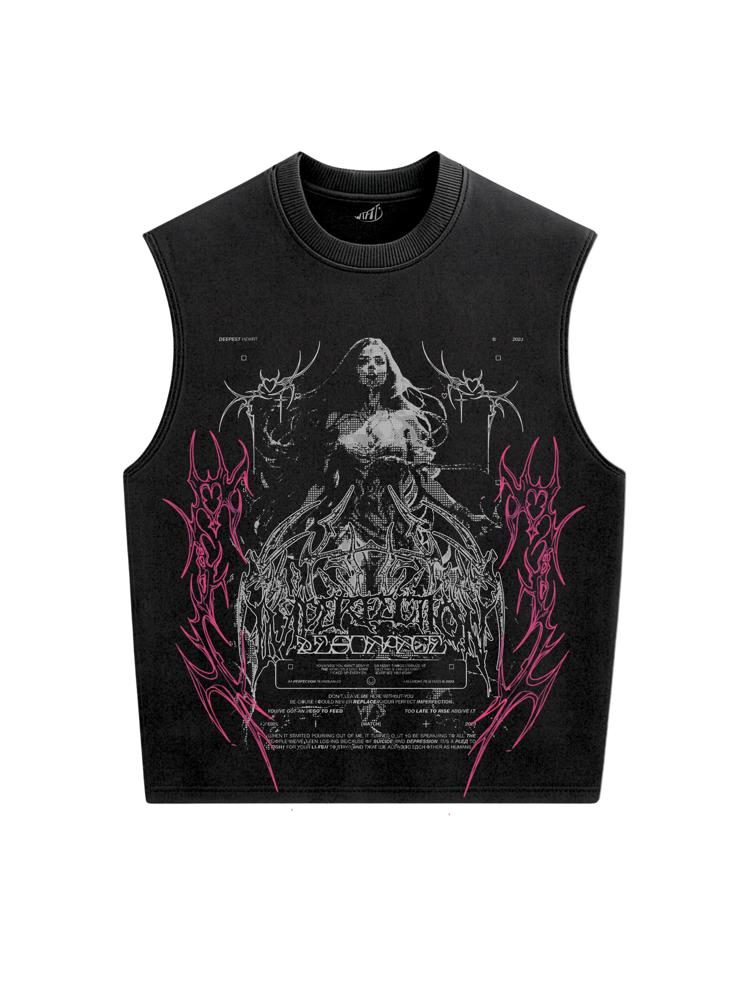 Trendy oversized black vest with bold graphic print – perfect streetwear for Gen Z in India, ideal for casual college and urban fashion looks. Unisex vest 