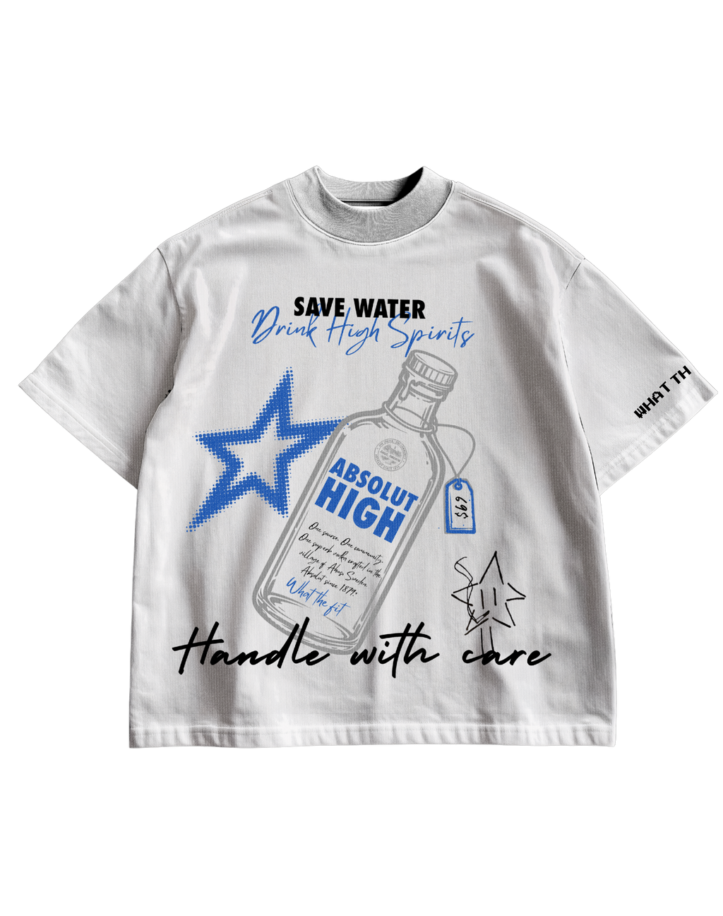 ABSOLUT HIGH - WHITE OVERSIZED TEE