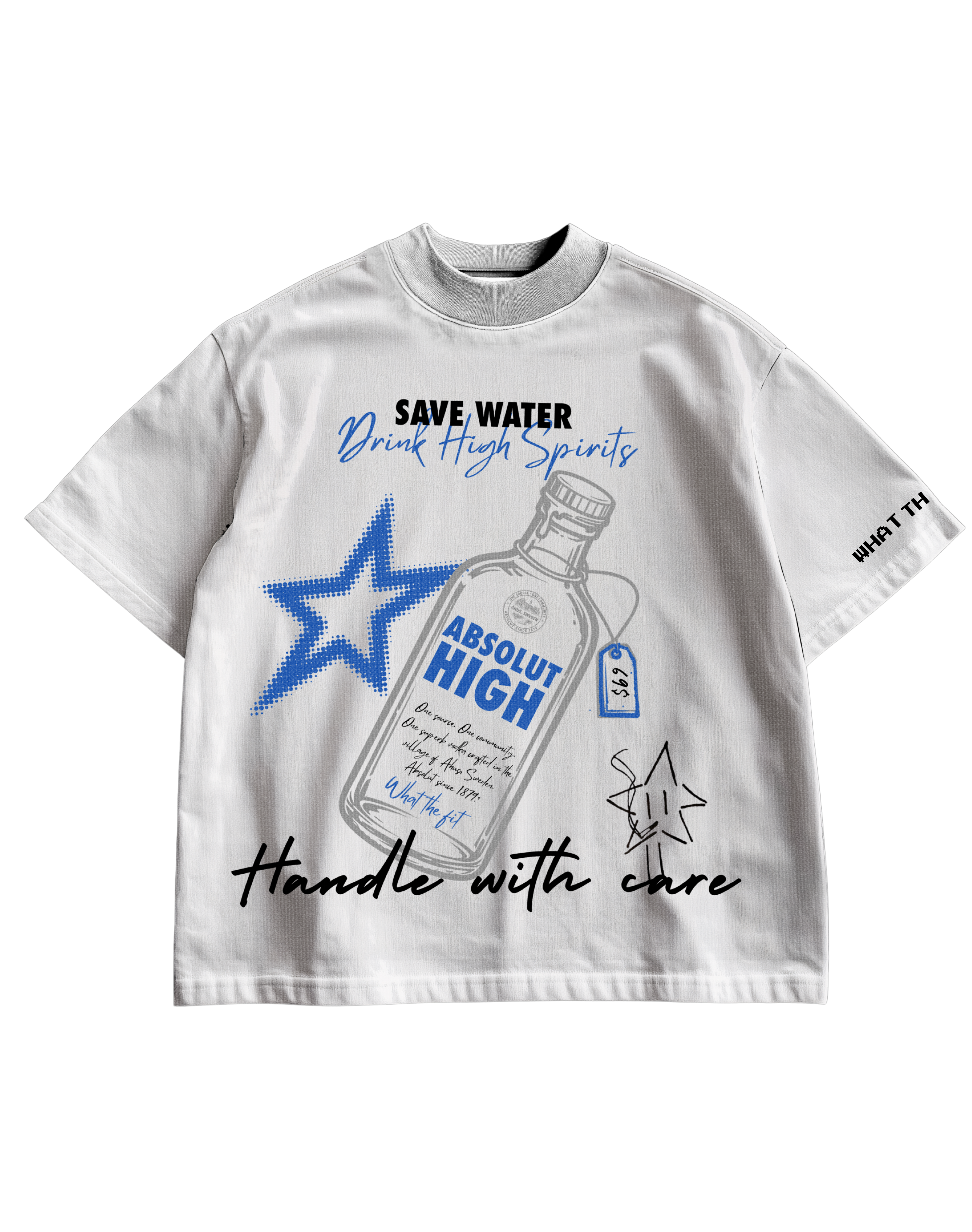 ABSOLUT HIGH - WHITE OVERSIZED TEE