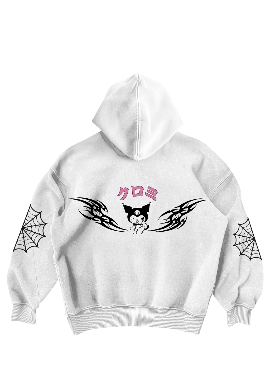 KUROMI - WHITE OVERSIZED HOODIE