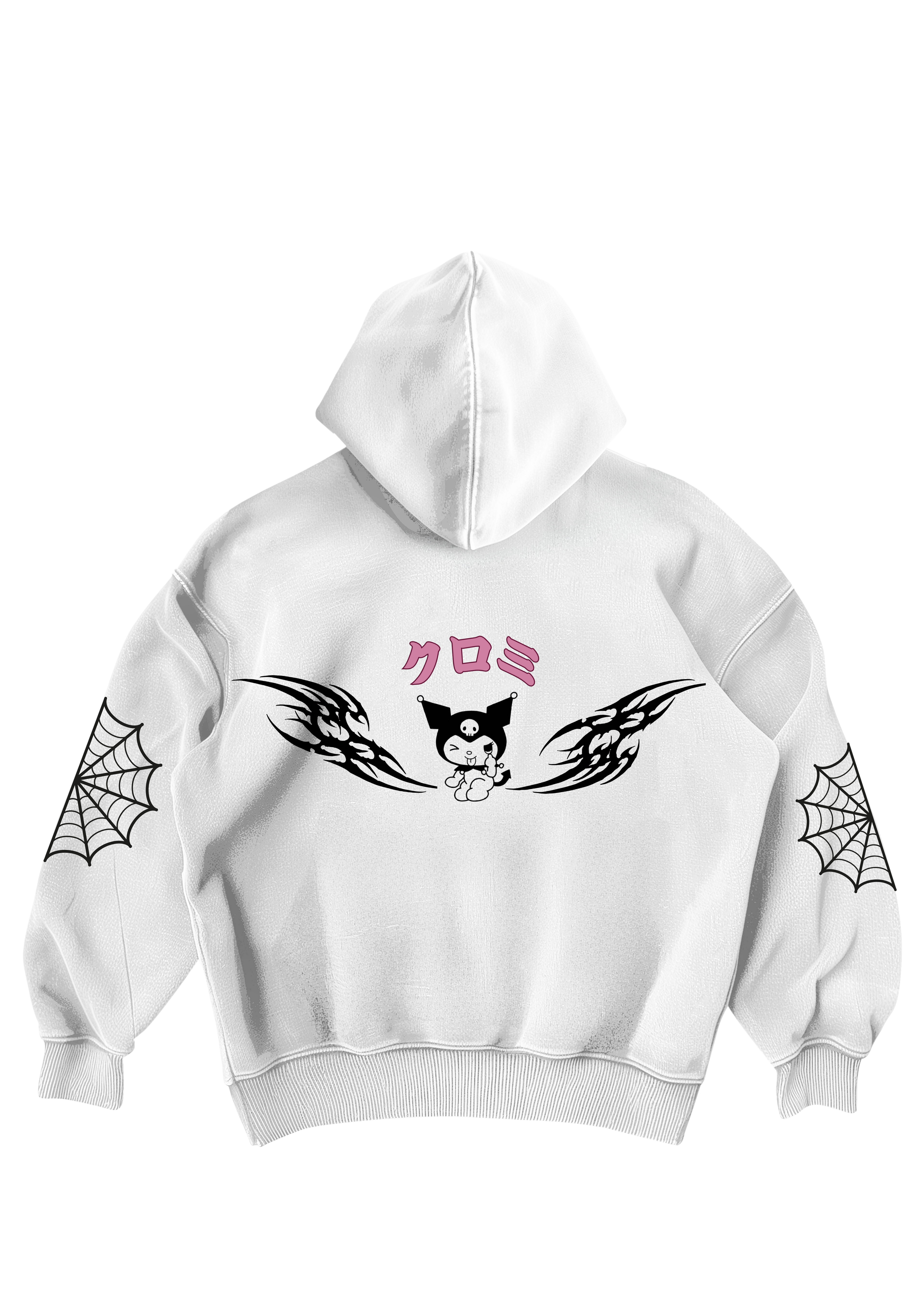 KUROMI - WHITE OVERSIZED HOODIE