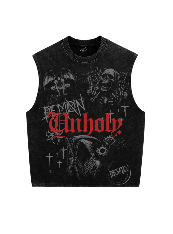 UNHOLY PROPHECY - ACID WASH BOXY VEST