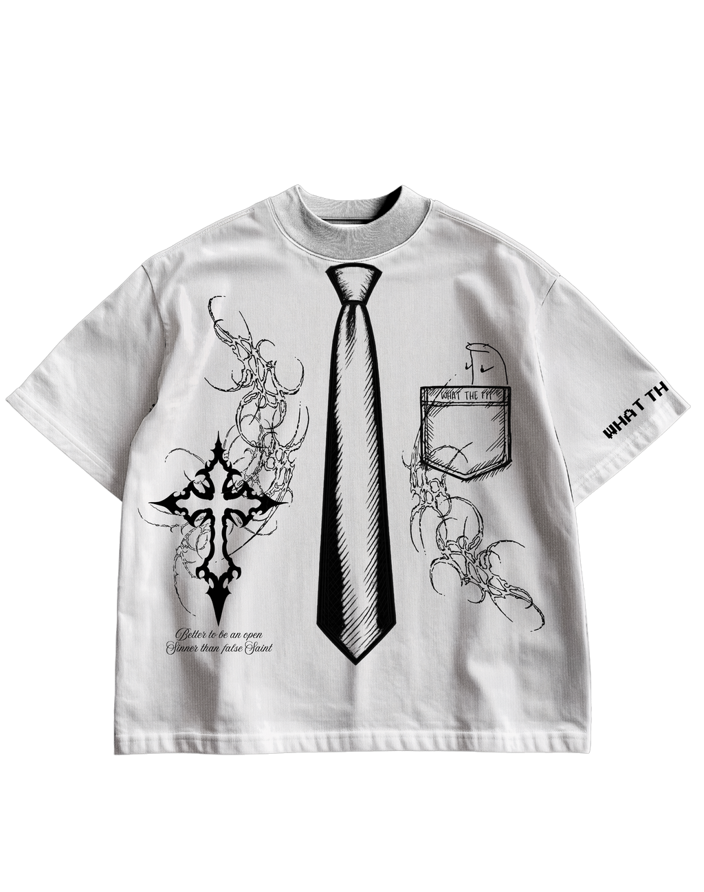SAINT's UNIFORM - WHITE OVERSIZED TEE