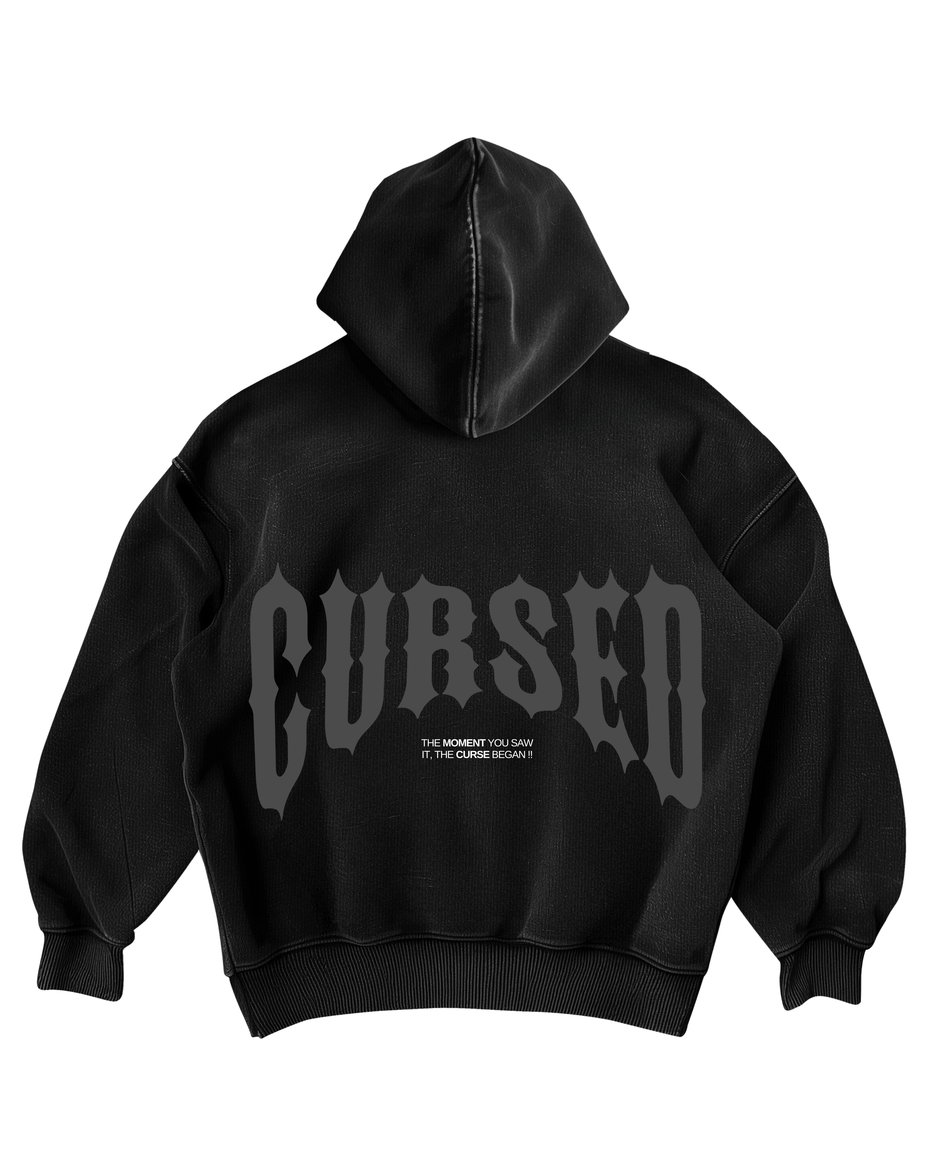 CURSED GOTHIC - BLACK ZIP-UP HOODIE