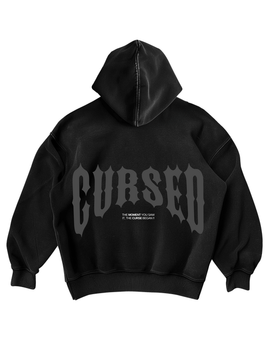 CURSED GOTHIC - BLACK ZIP UP HOODIE