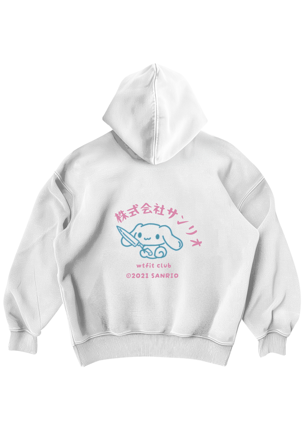 CINNAMOROLL - WHITE OVERSIZED HOODIE