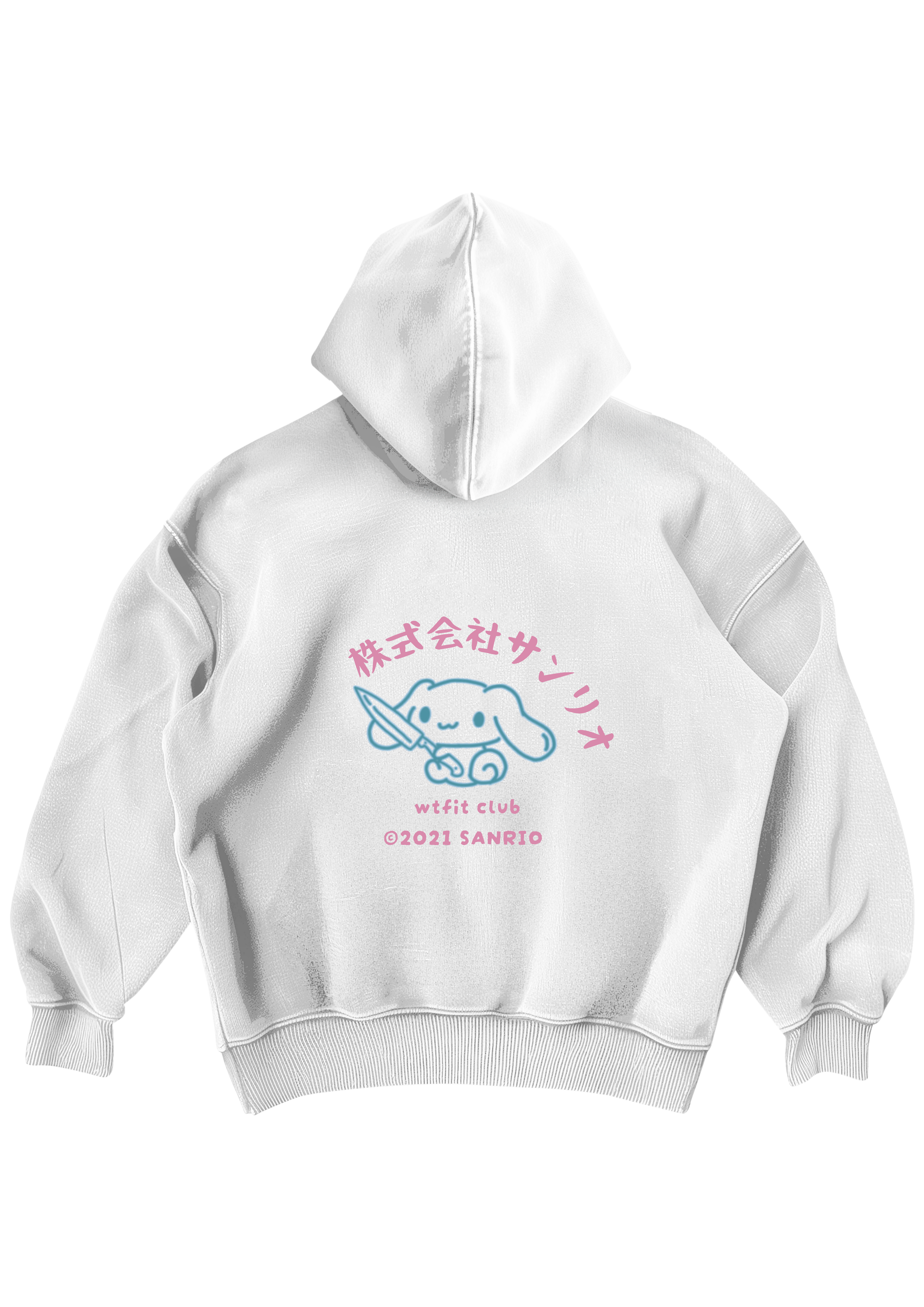 CINNAMOROLL - WHITE OVERSIZED HOODIE