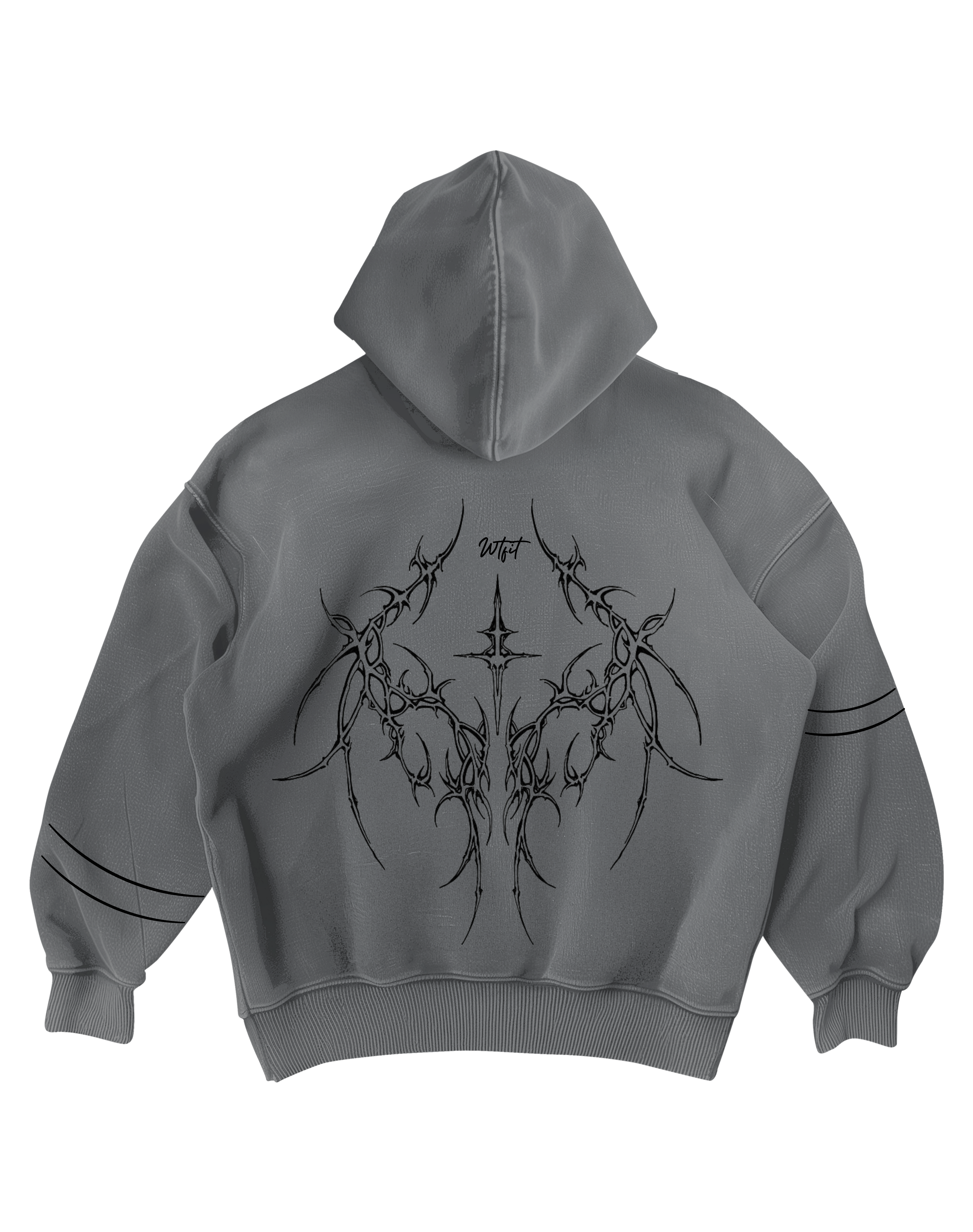 VENGEANCE - GREY OVERSIZED HOODIE