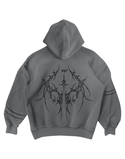 VENGEANCE - GREY OVERSIZED HOODIE