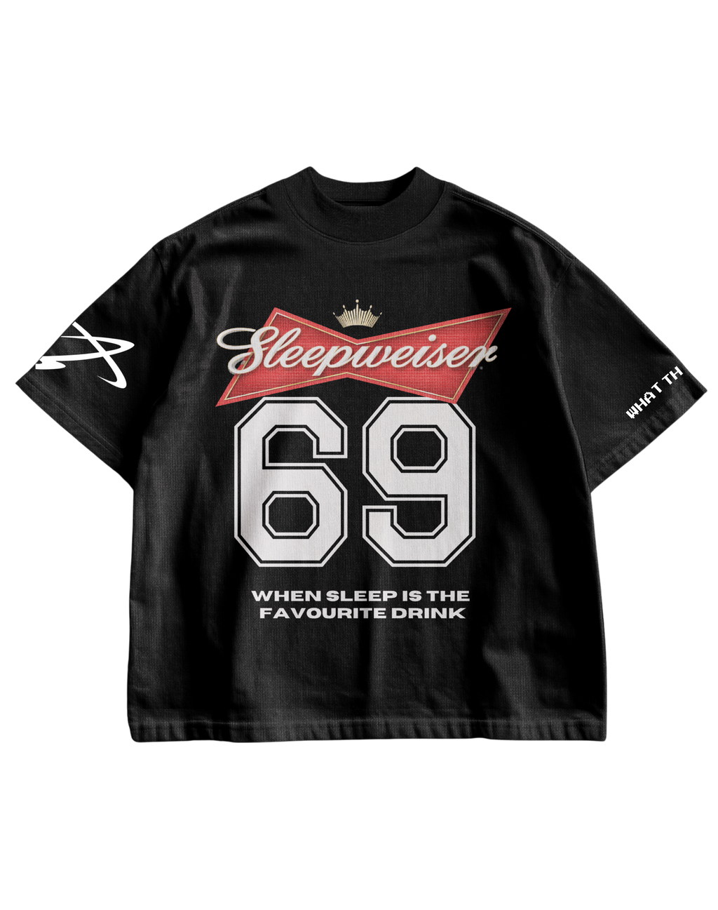 SLEEPWEISER  - BLACK OVERSIZED TEE