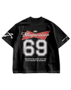 SLEEPWEISER  - BLACK OVERSIZED TEE