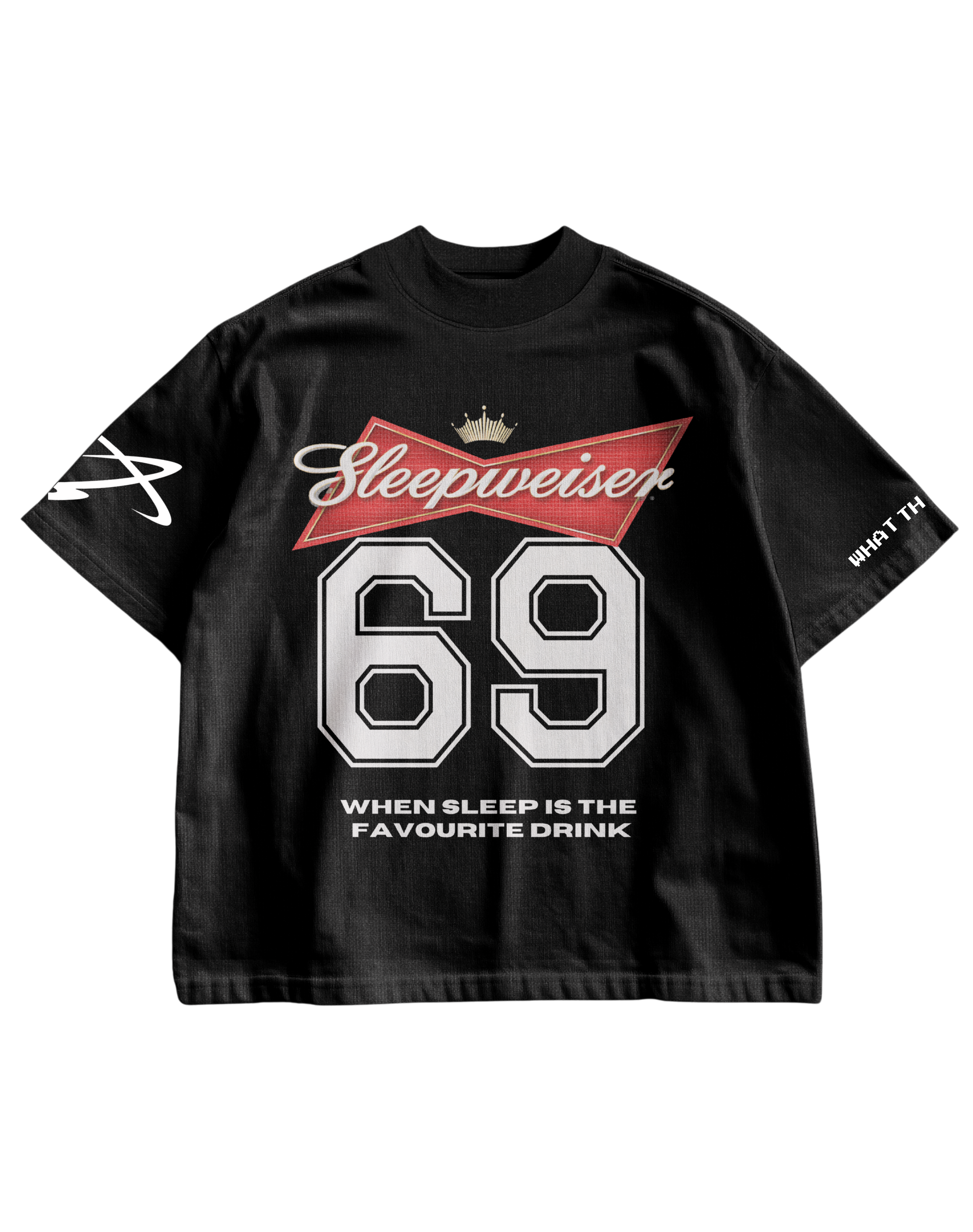 SLEEPWEISER  - BLACK OVERSIZED TEE