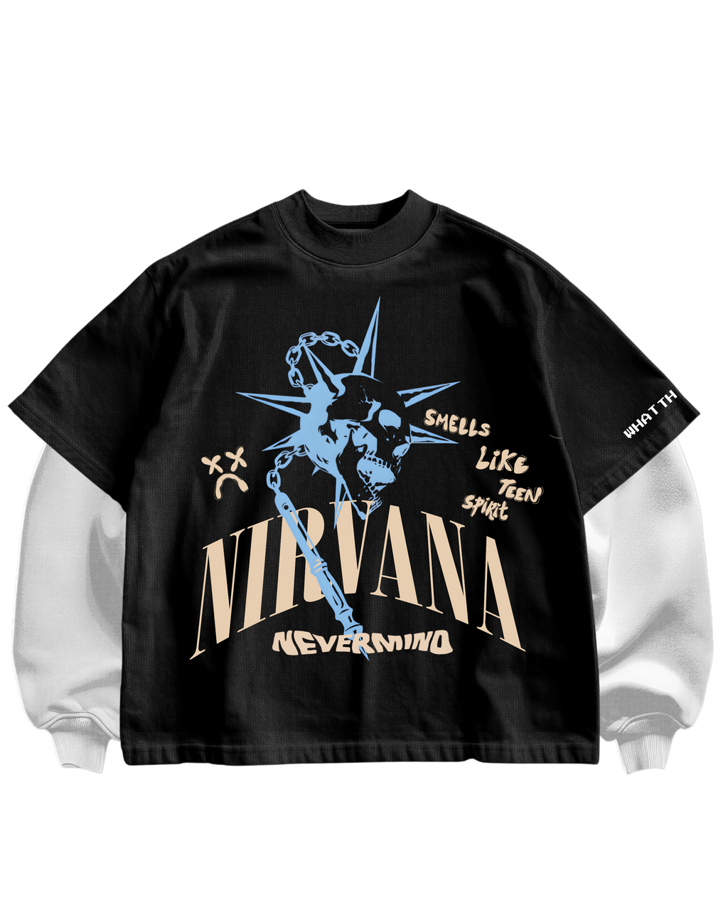 NIRVANA - BLACK/WHITE FULL SLEEVES TEE