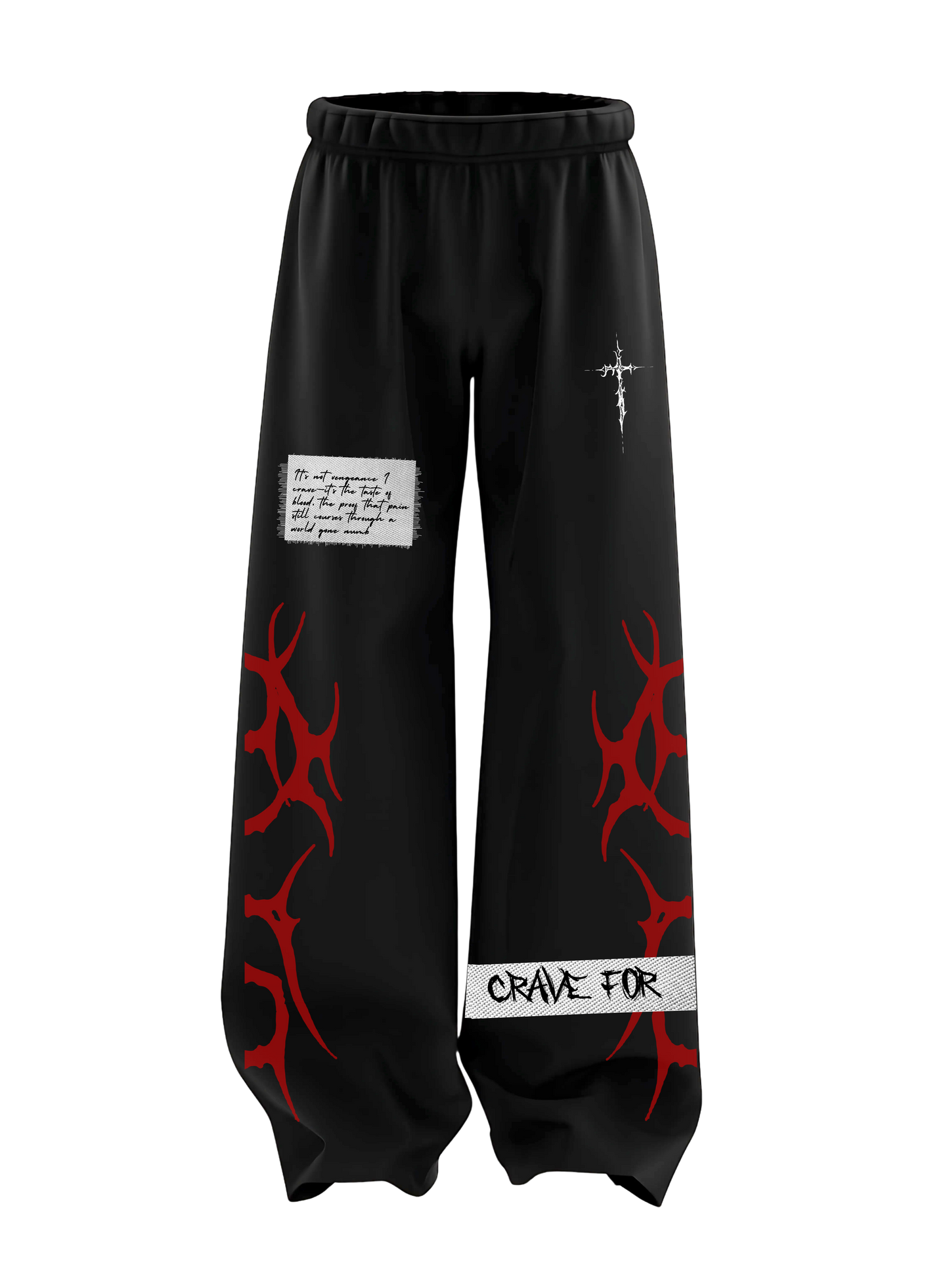 BLOOD CRAVE PATCHWORK - UNISEX SWEATPANTS